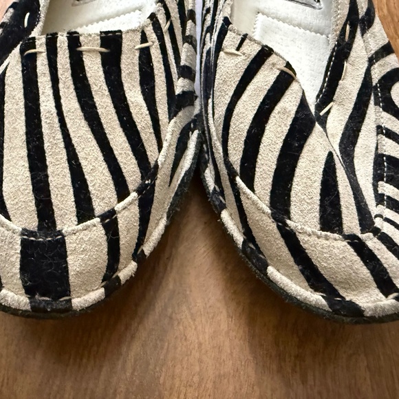 J. SHOES Suede Zebra Print Flats/Tiny Heel | Size 8-9 | Tanya Model - Picture 2 of 16